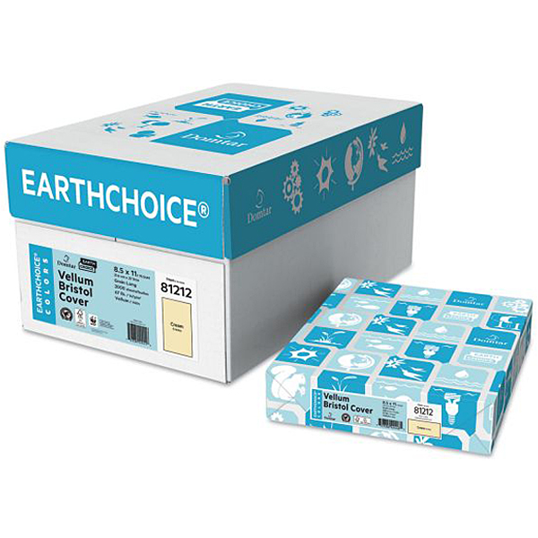 Domtar® Earthchoice® Blue 67 lb. Vellum Bristol Cover 8.5x11 in. 250 Sheets per Ream